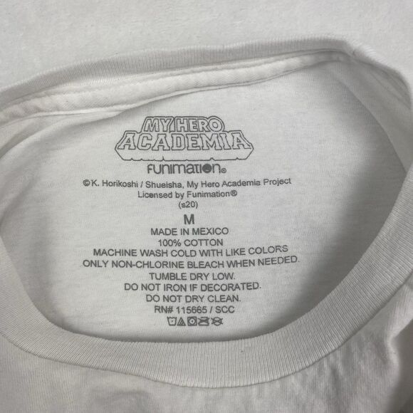 My Hero Academy Graphic Shirt Adult Medium White Anime Crewneck Short Sleeve - Picture 6 of 6